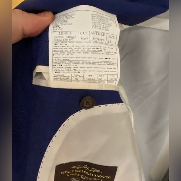 SUITSUPPLY Sienna Blue Suit size 44 - Picture 3 of 6